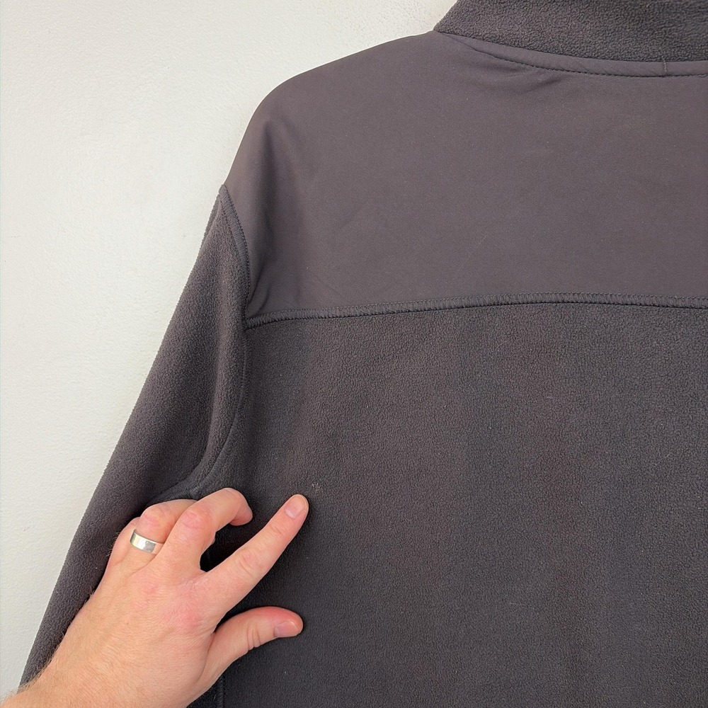 Tek Gear Jacket Mens Large Gray Full Zip Fleece Stand Collar Casual Outerwear - Picture 7 of 8